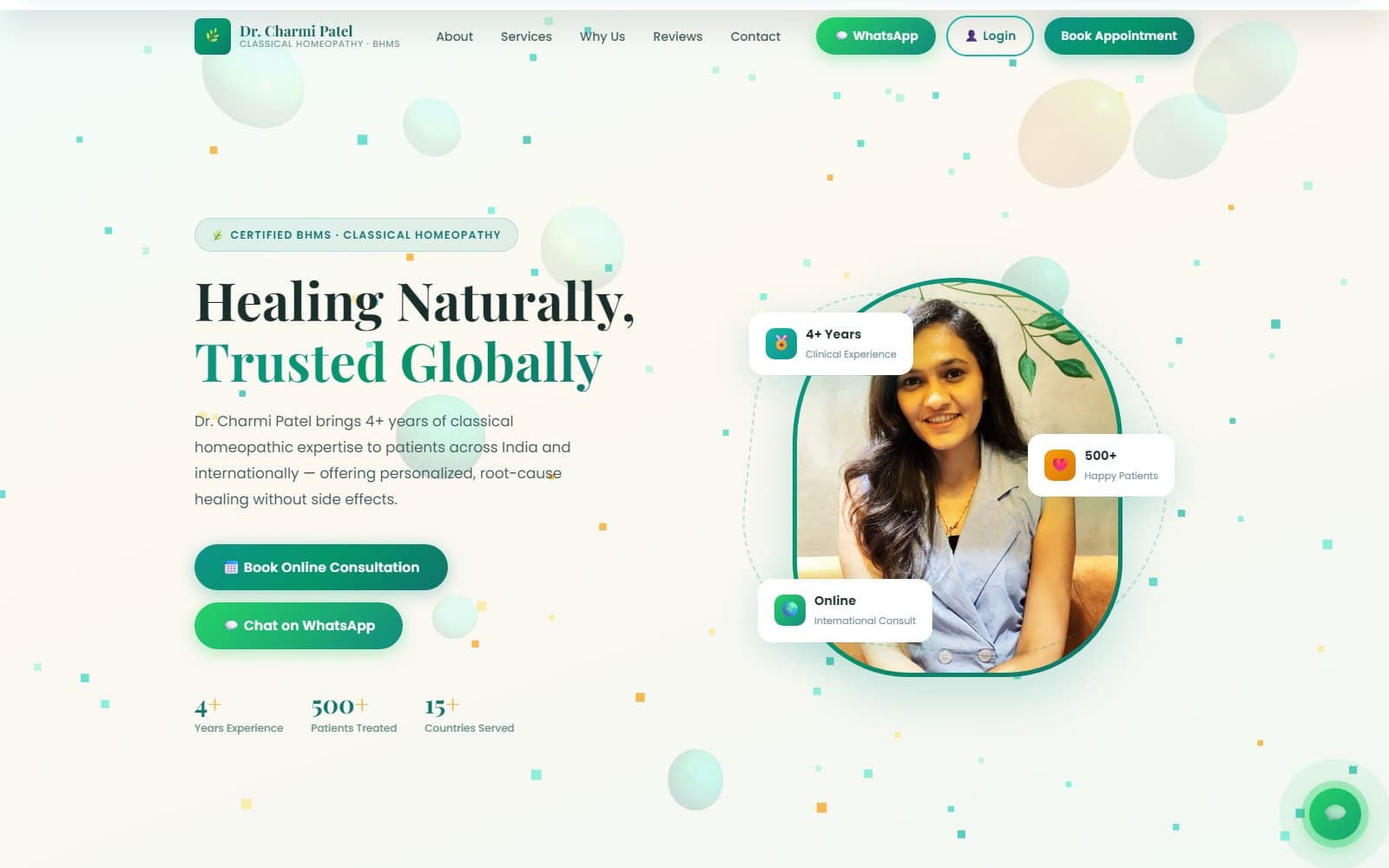 Dr. Charmi Patel Homeopathy Clinic System product preview