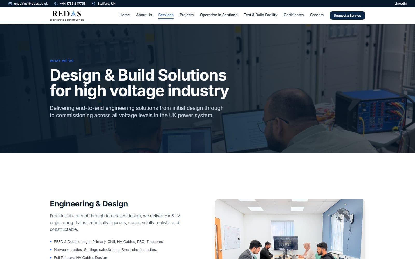 REDAS Engineering & Construction screen 3
